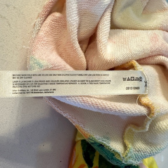 Anthropologie Daily Practice Multicolor Tropical Floral Wide Neck Sweatshirt XS - Picture 8 of 11